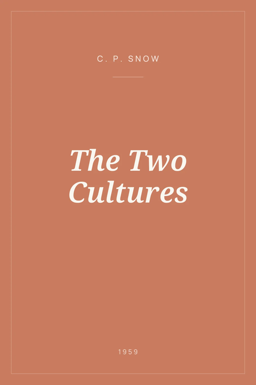 Portada de The Two Cultures