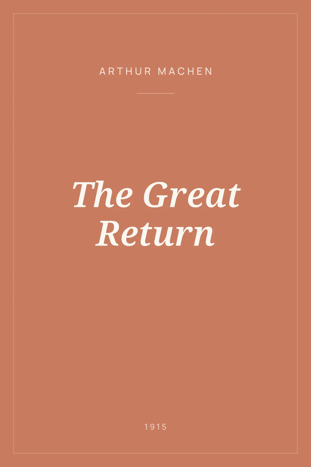 Portada de The Great Return