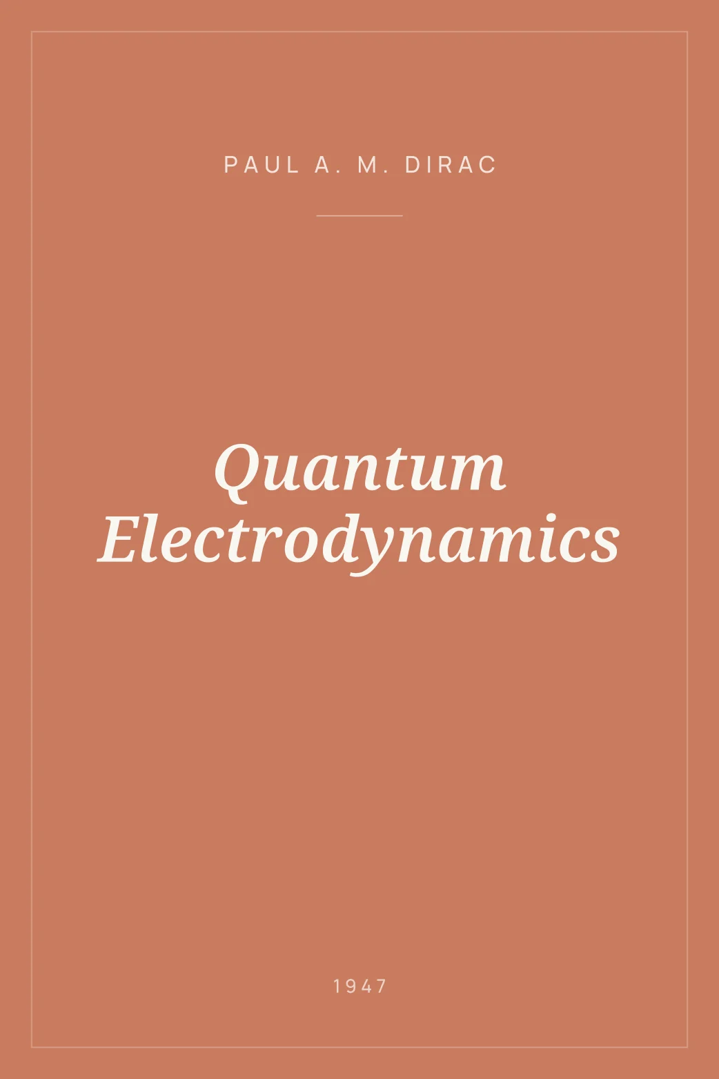 Portada de Quantum Electrodynamics
