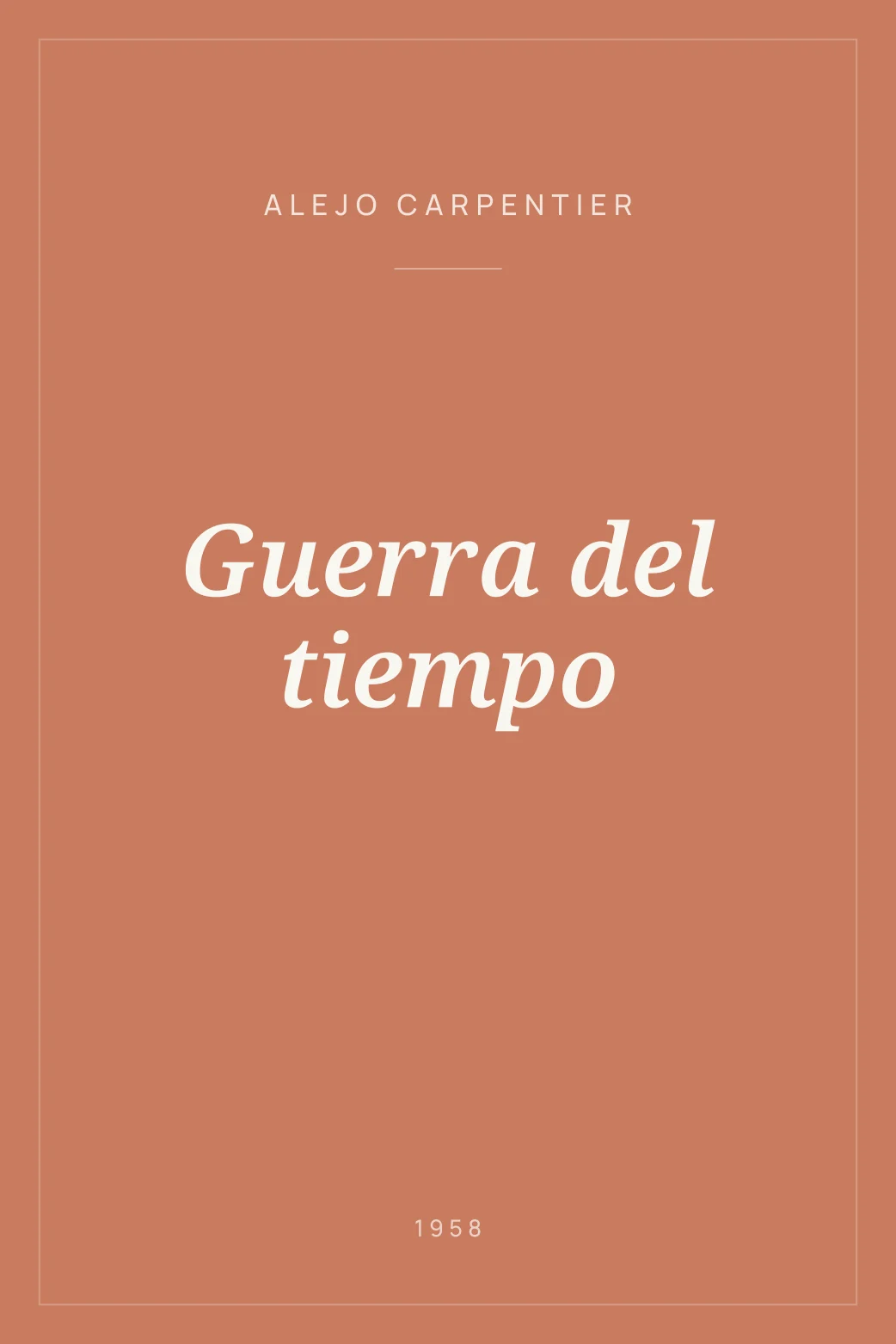 Portada de Guerra del tiempo