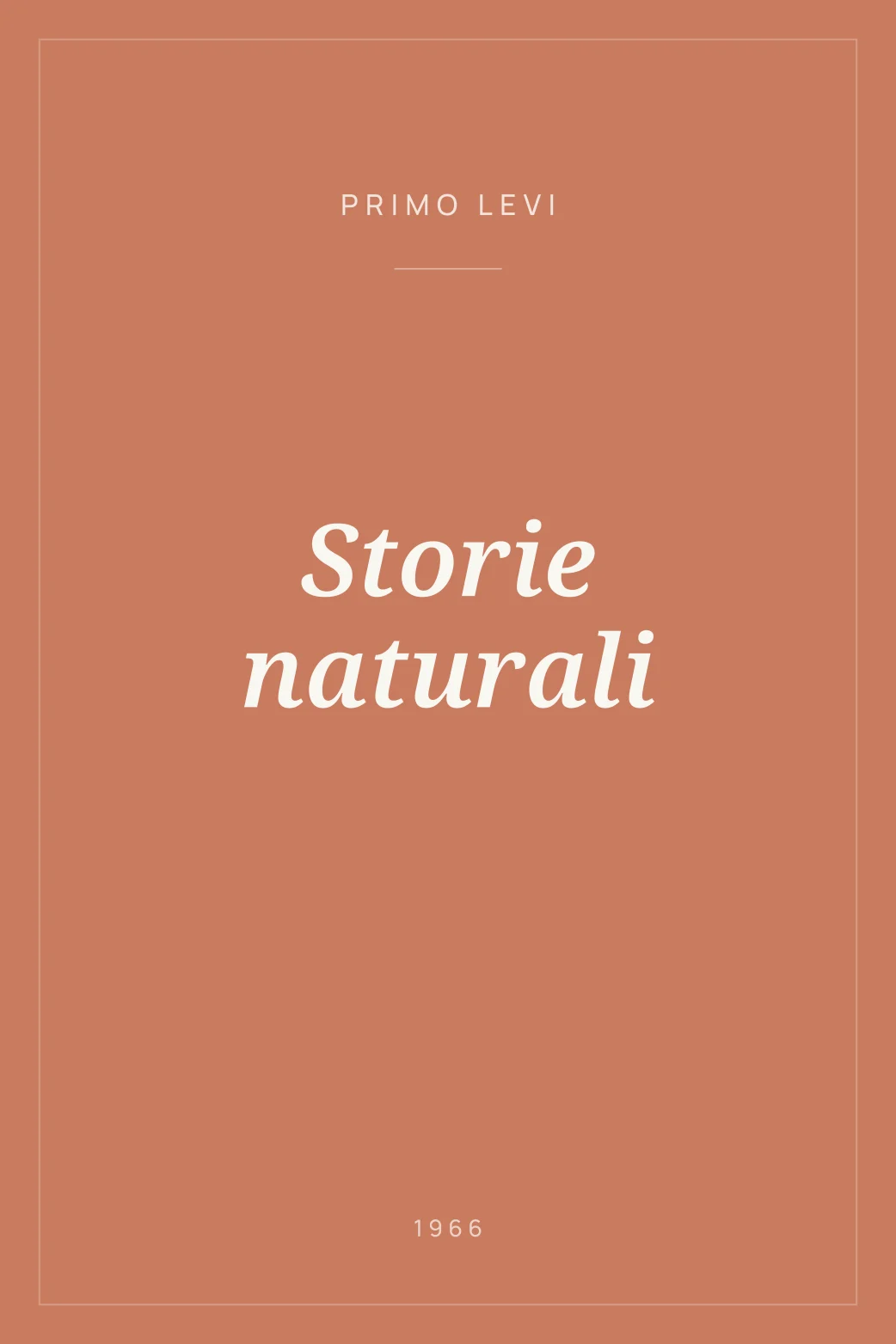 Portada de Storie naturali