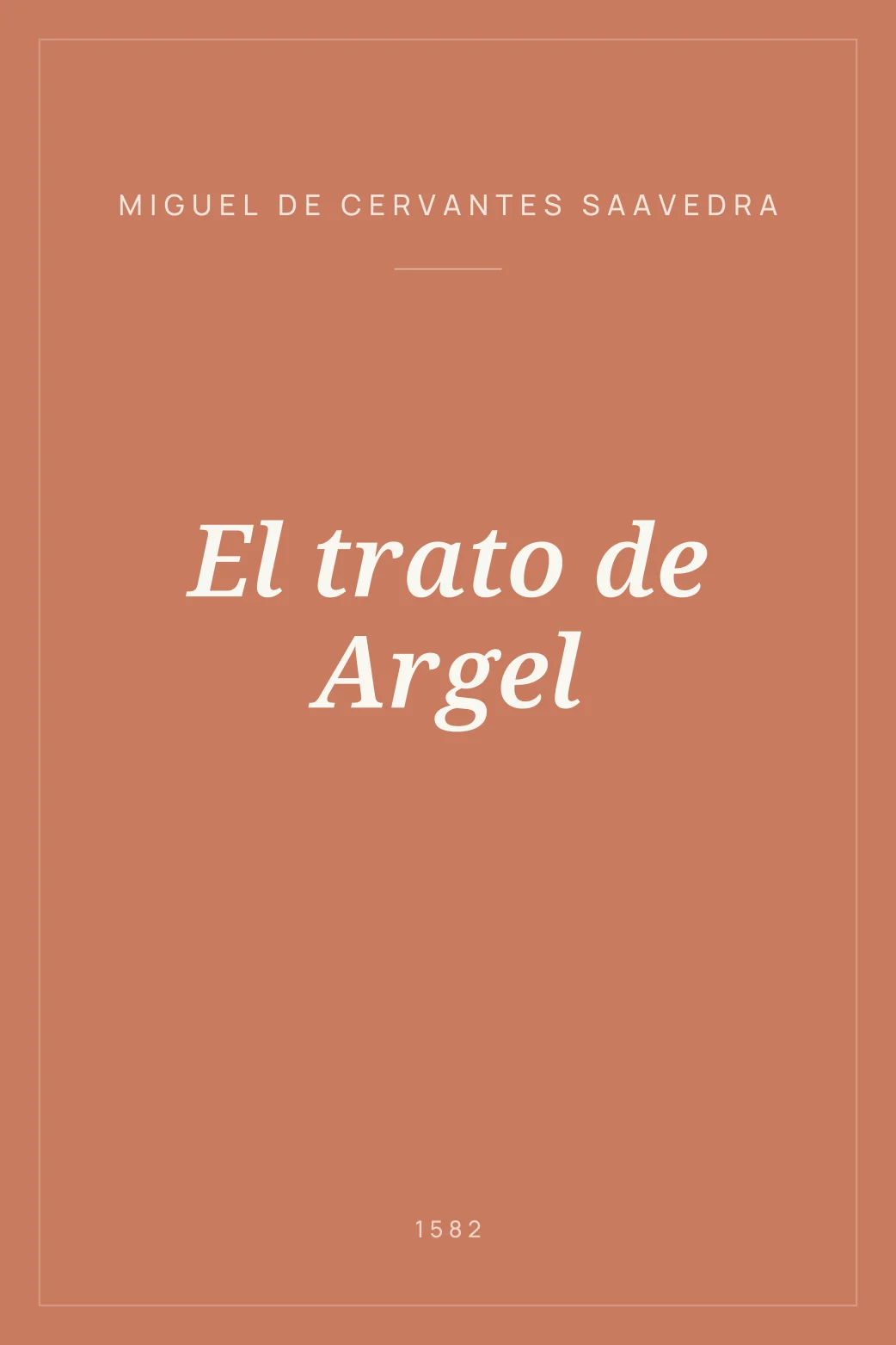 Portada de El trato de Argel