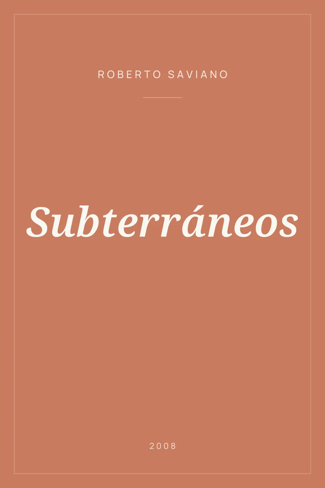 Portada de Subterráneos