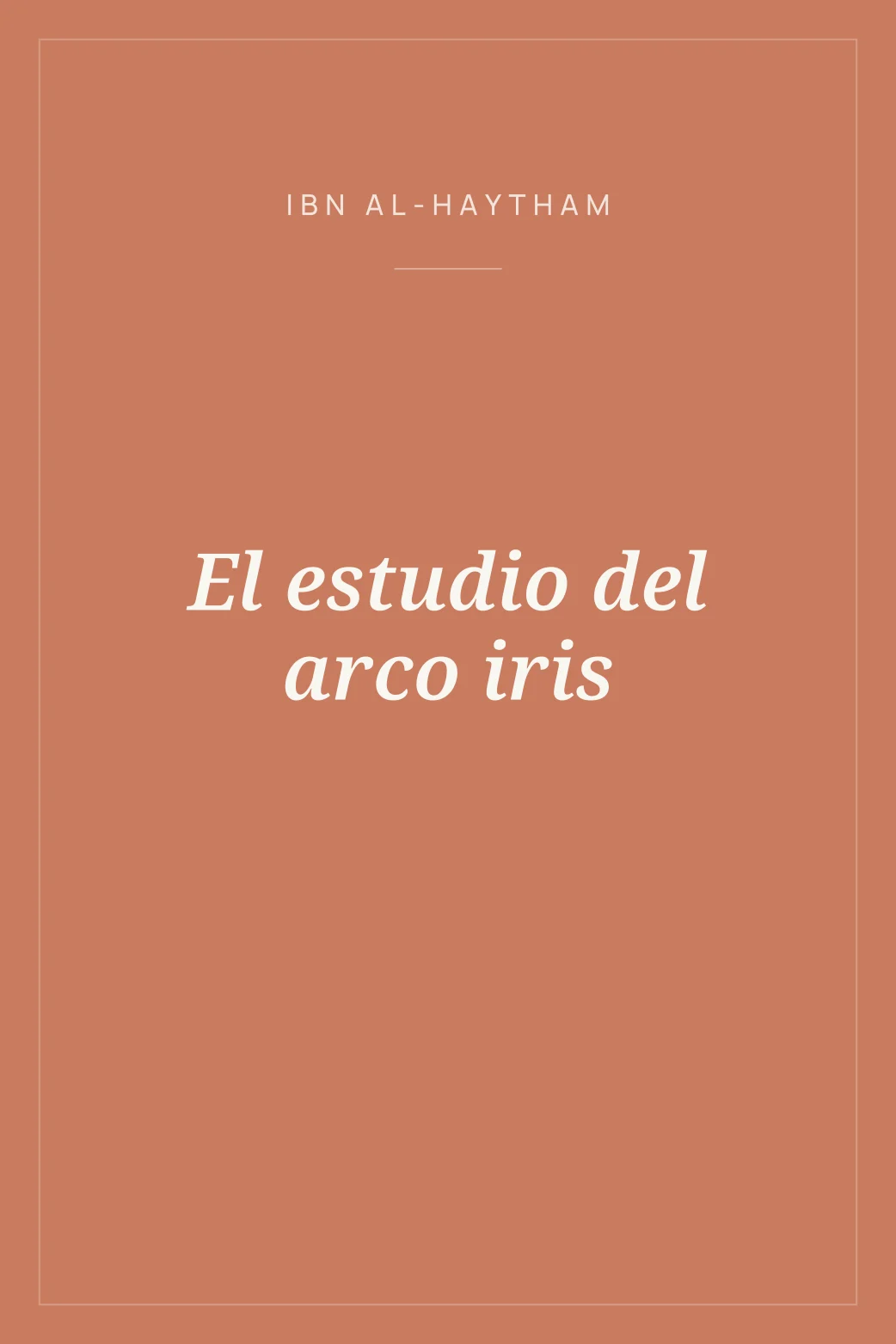 Portada de El estudio del arco iris