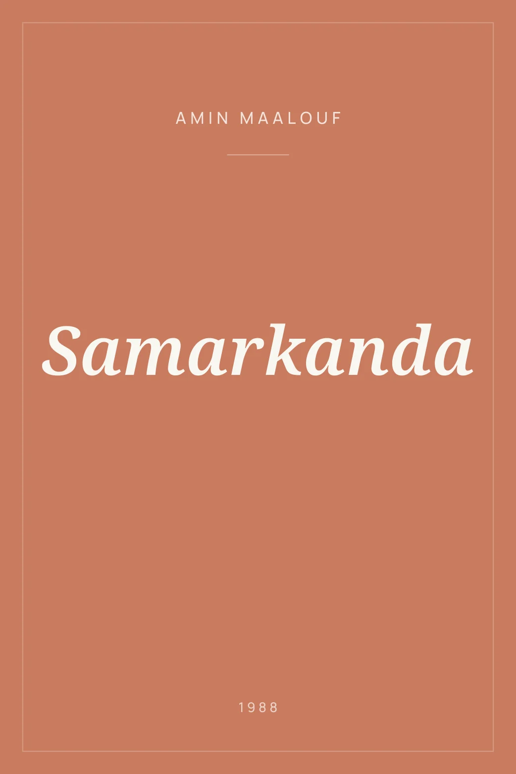 Portada de Samarkanda