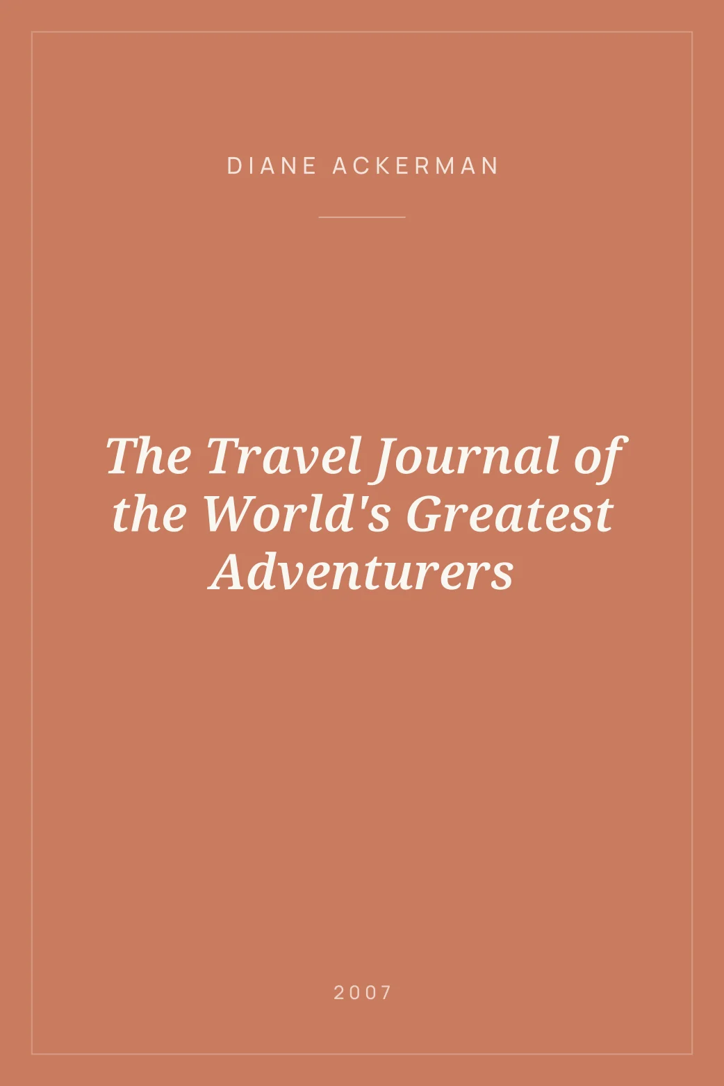 Portada de The Travel Journal of the World's Greatest Adventurers