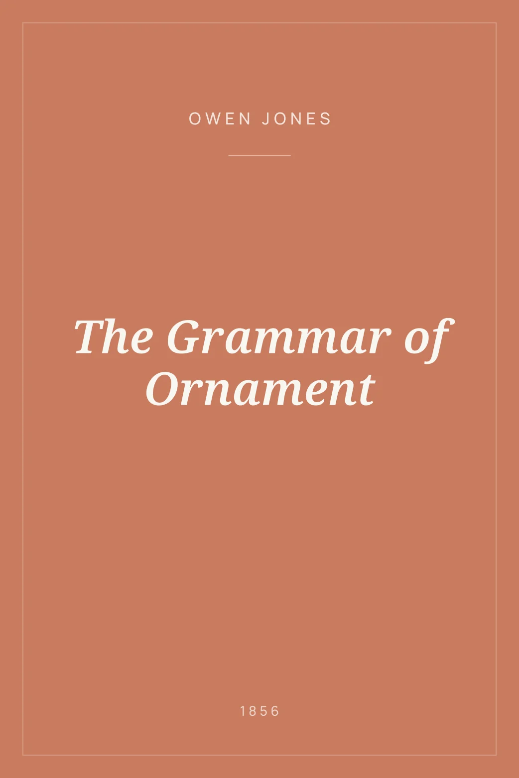 Portada de The Grammar of Ornament