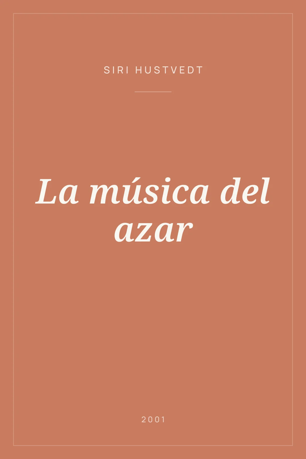 Portada de La música del azar