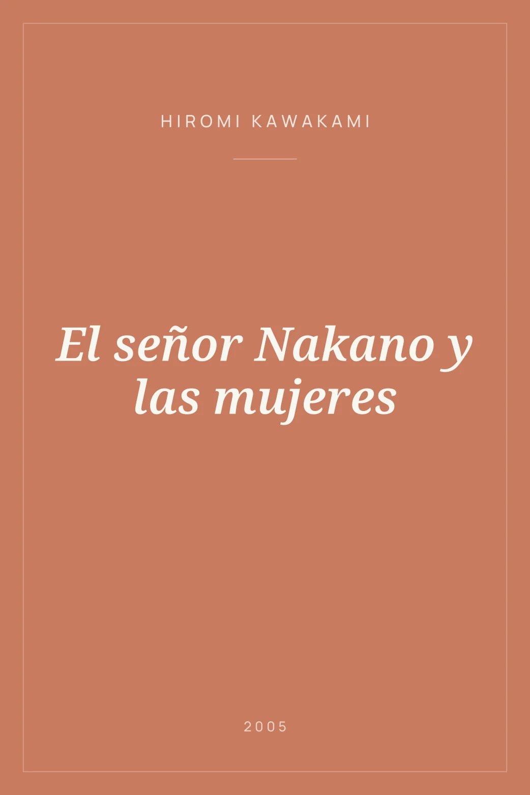 Portada de El señor Nakano y las mujeres