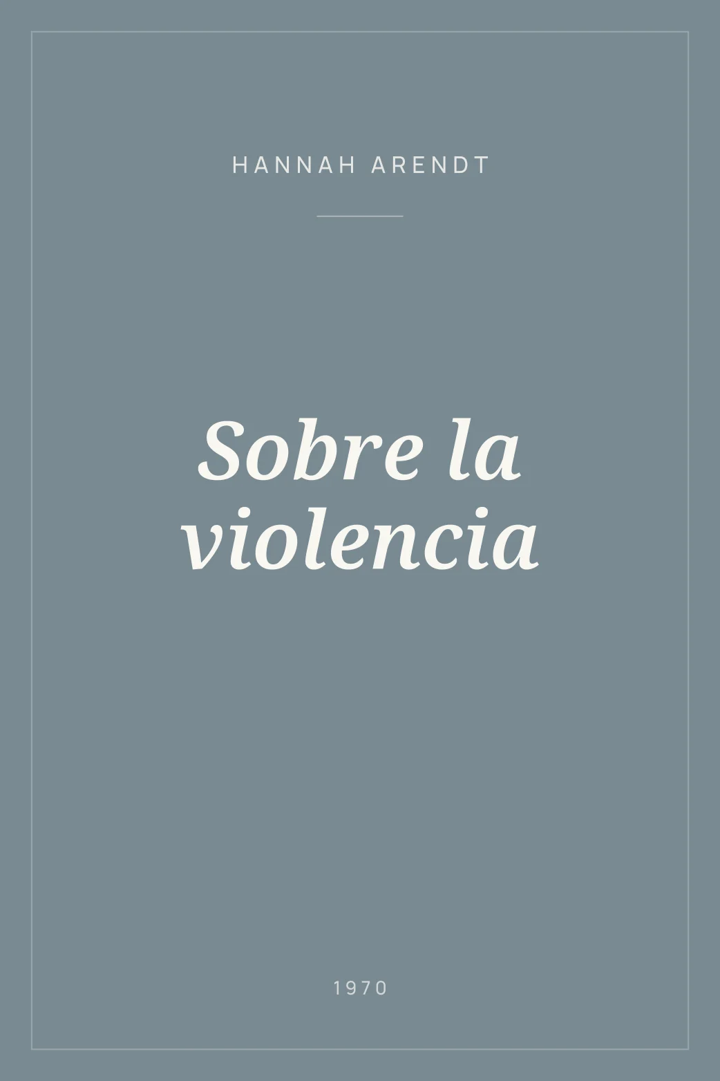 Portada de Sobre la violencia