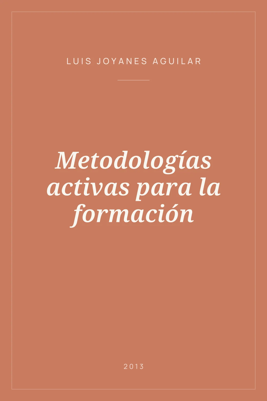 Portada de Metodologías activas para la formación