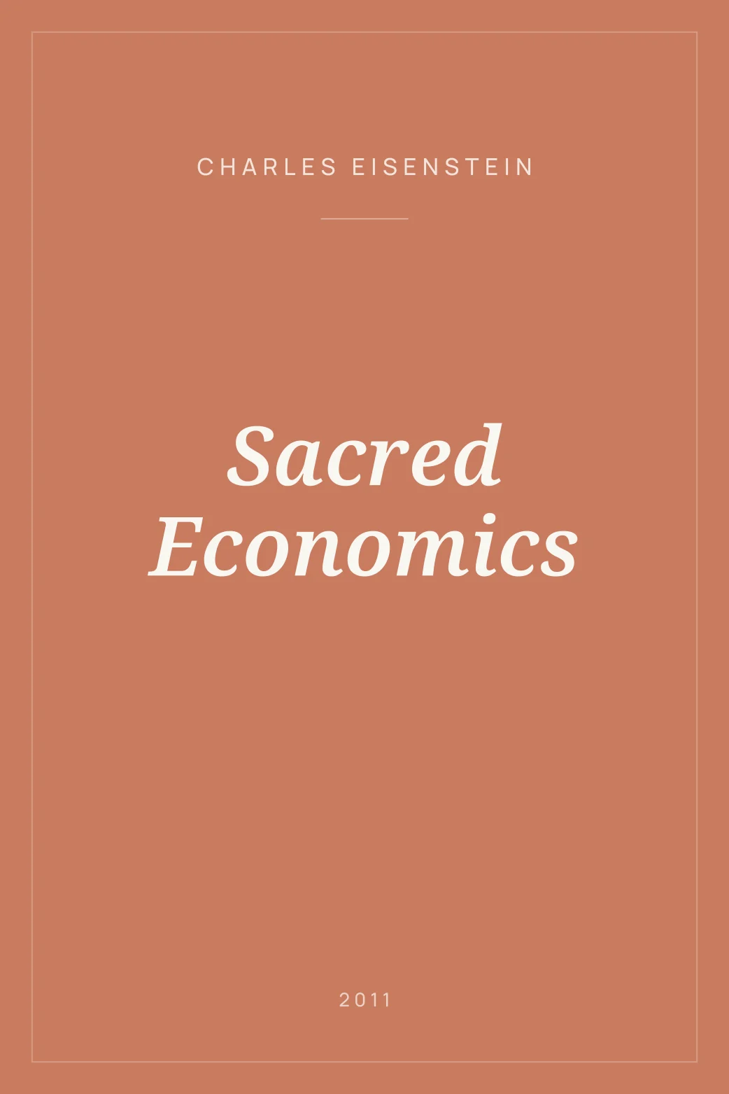 Portada de Sacred Economics