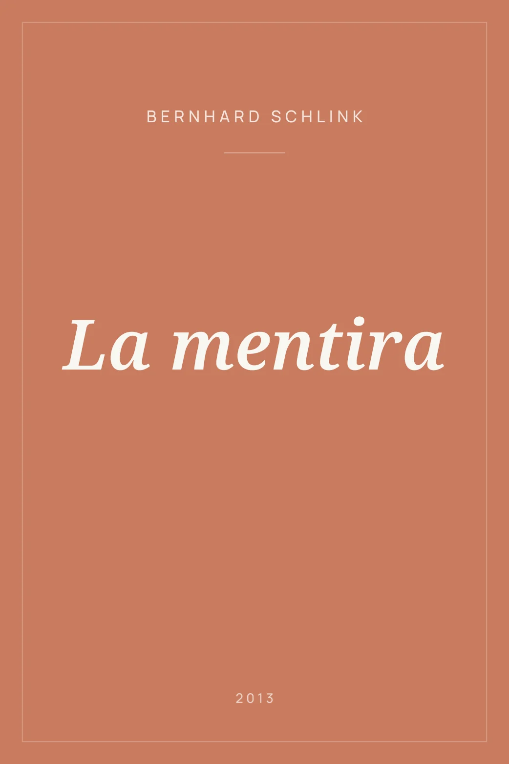 Portada de La mentira