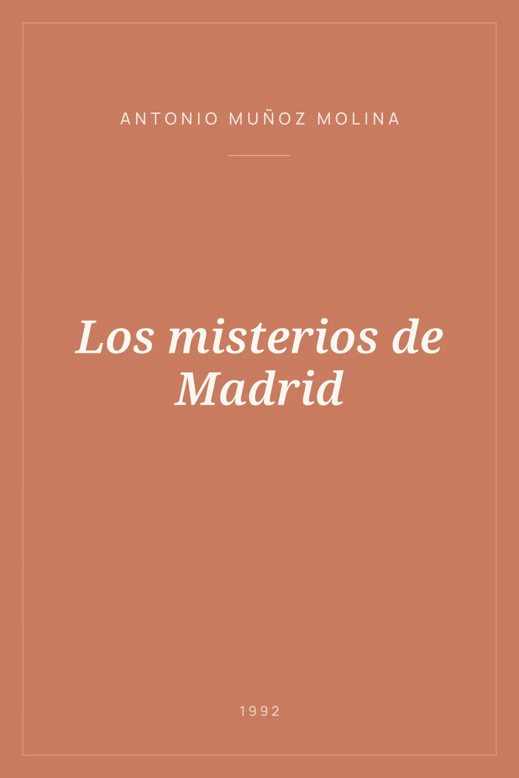 Portada de Los misterios de Madrid