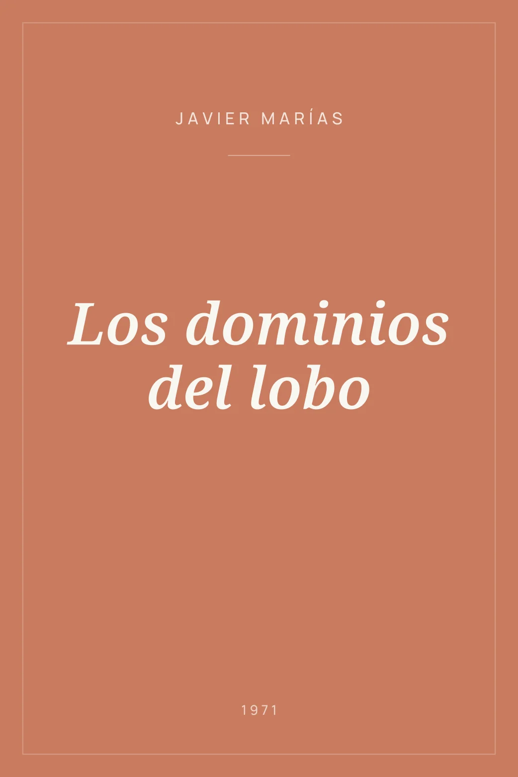 Portada de Los dominios del lobo