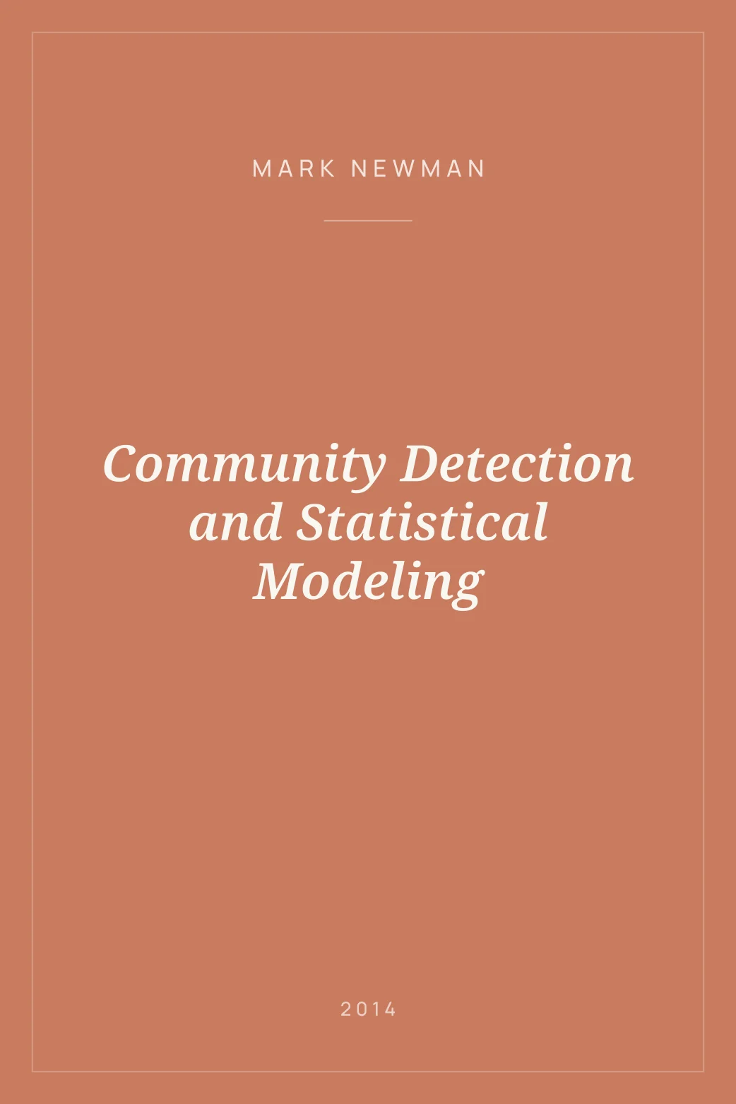 Portada de Community Detection and Statistical Modeling