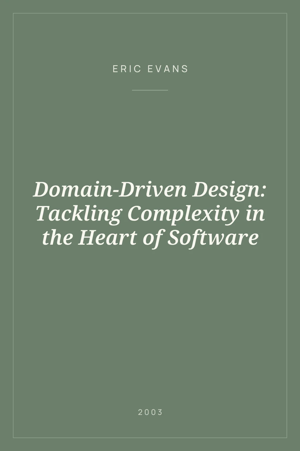 Portada de Domain-Driven Design: Tackling Complexity in the Heart of Software