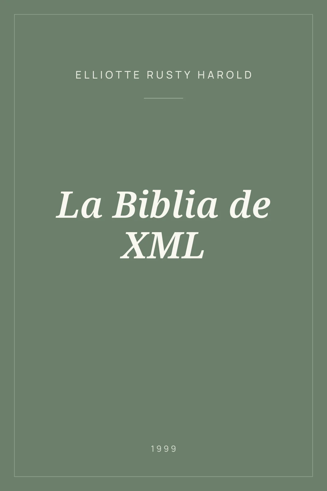 Portada de La Biblia de XML