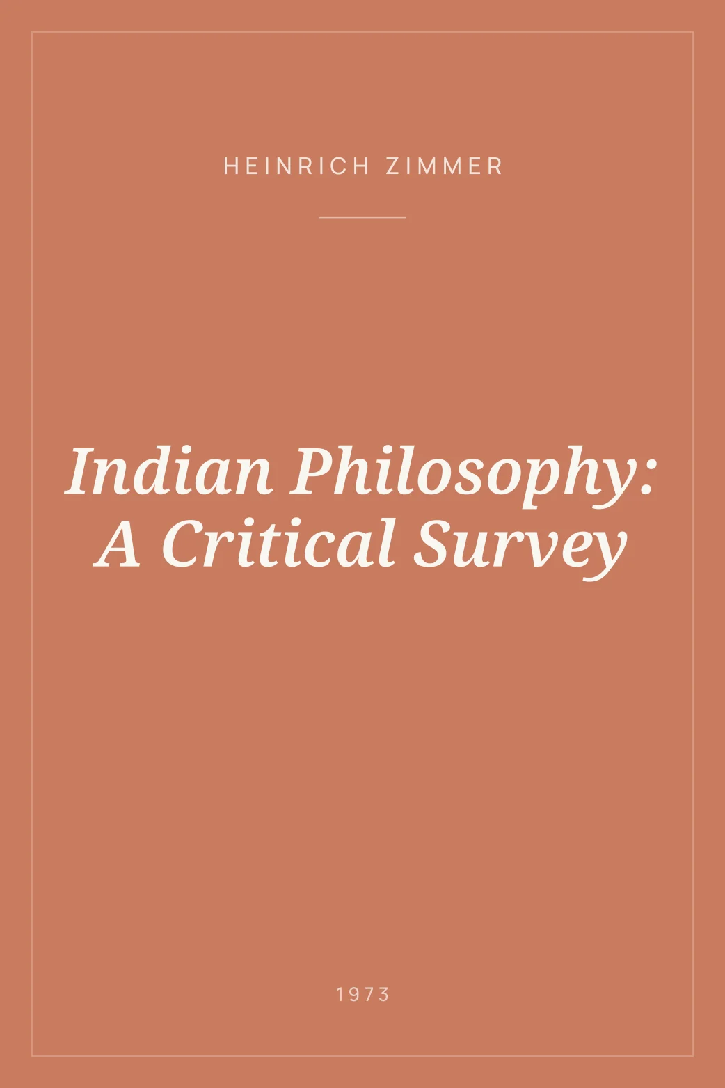 Portada de Indian Philosophy: A Critical Survey