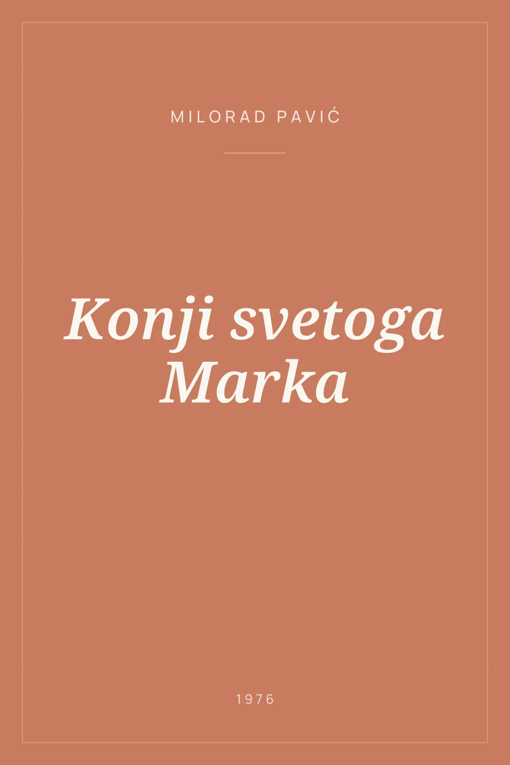 Portada de Konji svetoga Marka