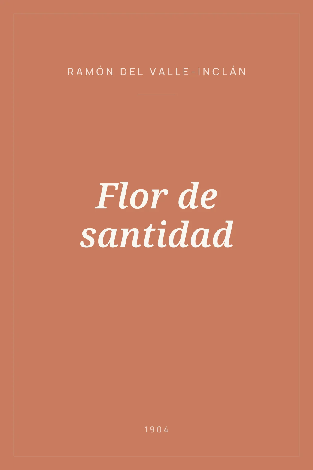 Portada de Flor de santidad