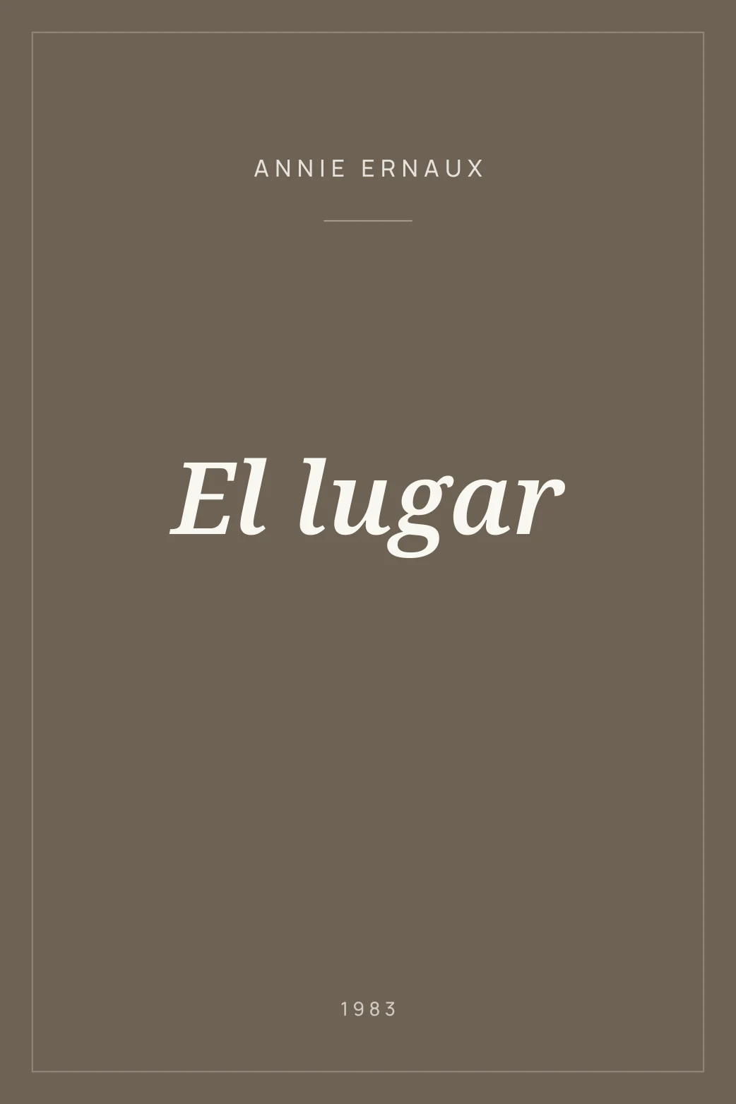 Portada de El lugar