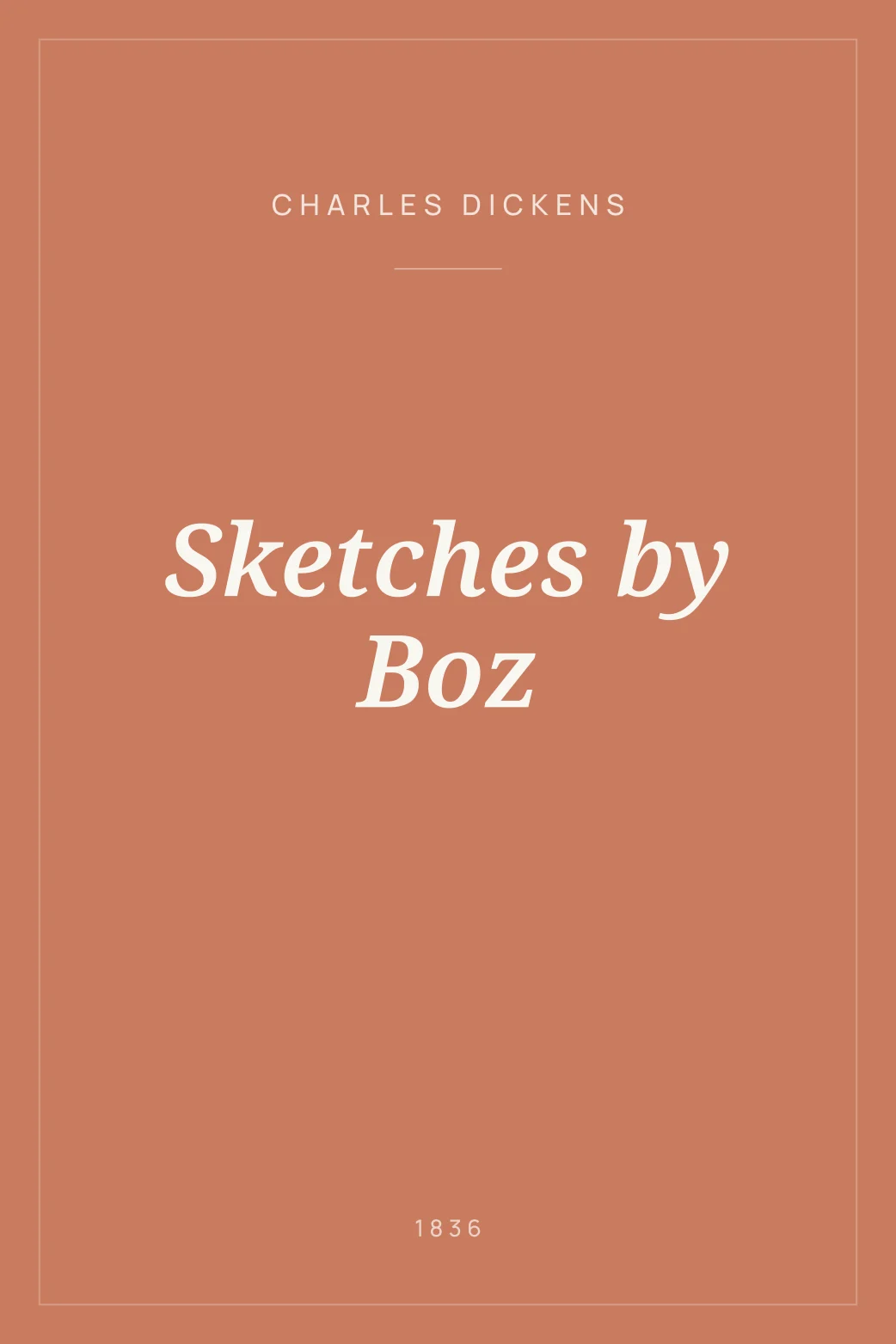 Portada de Sketches by Boz