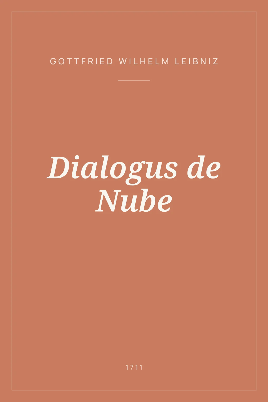 Portada de Dialogus de Nube