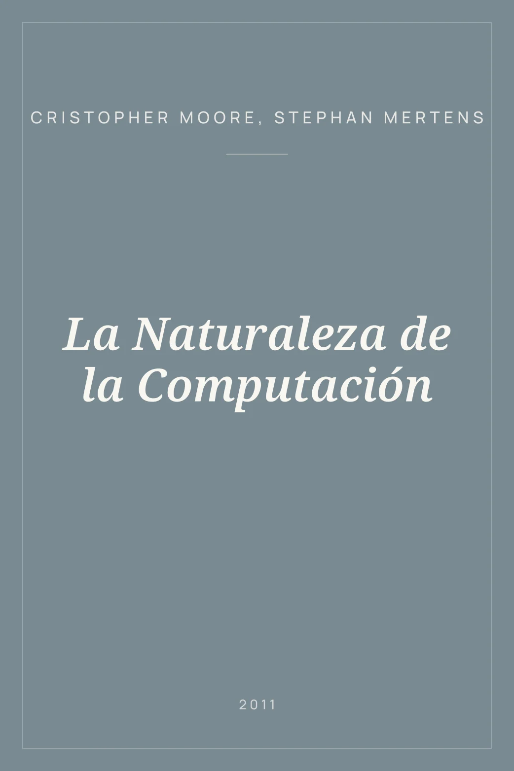Portada de La Naturaleza de la Computación