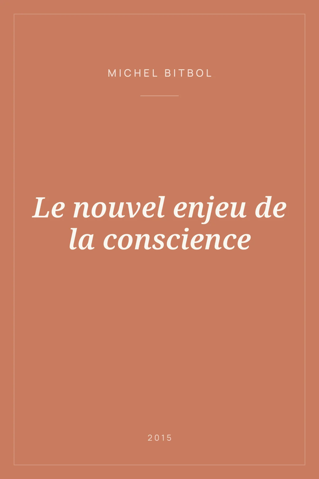 Portada de Le nouvel enjeu de la conscience