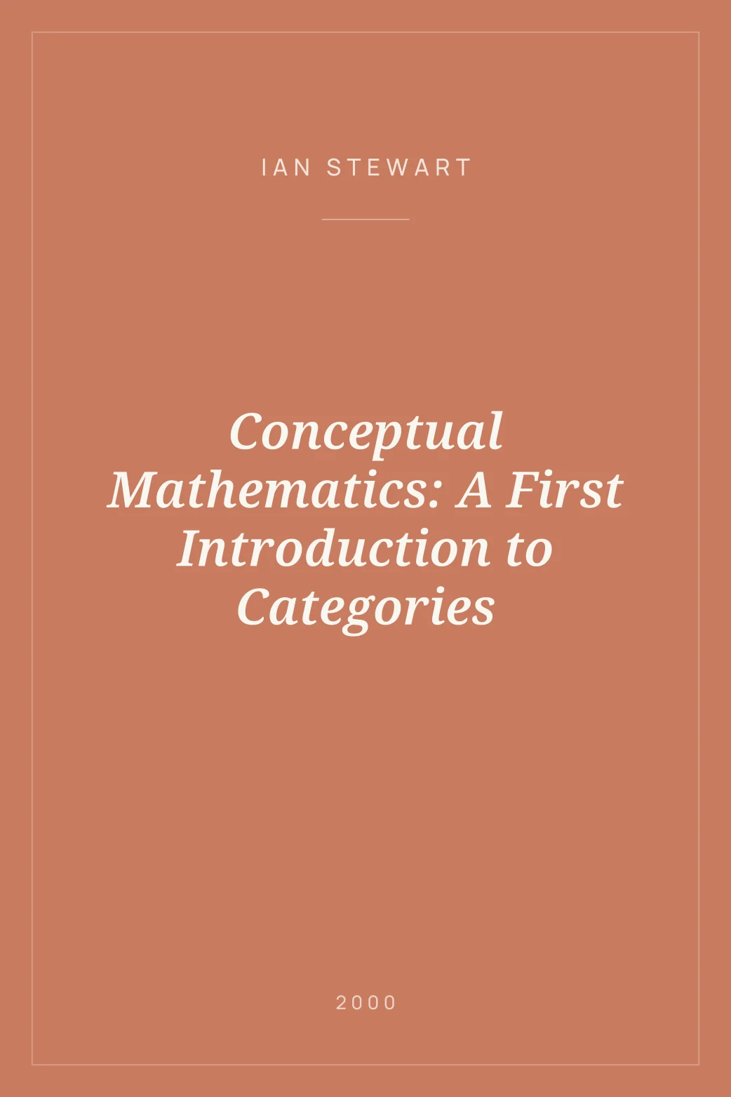 Portada de Conceptual Mathematics: A First Introduction to Categories