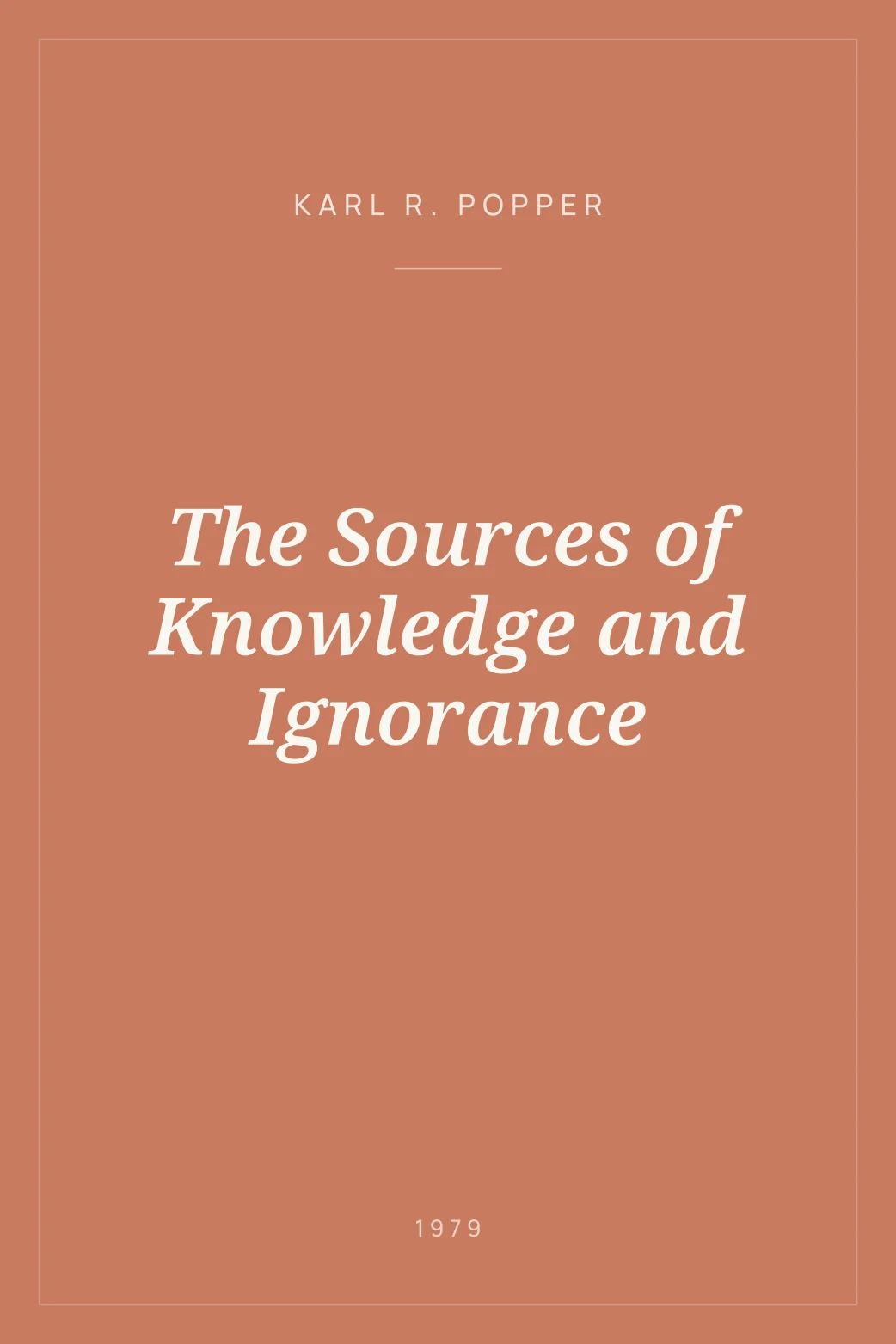 Portada de The Sources of Knowledge and Ignorance