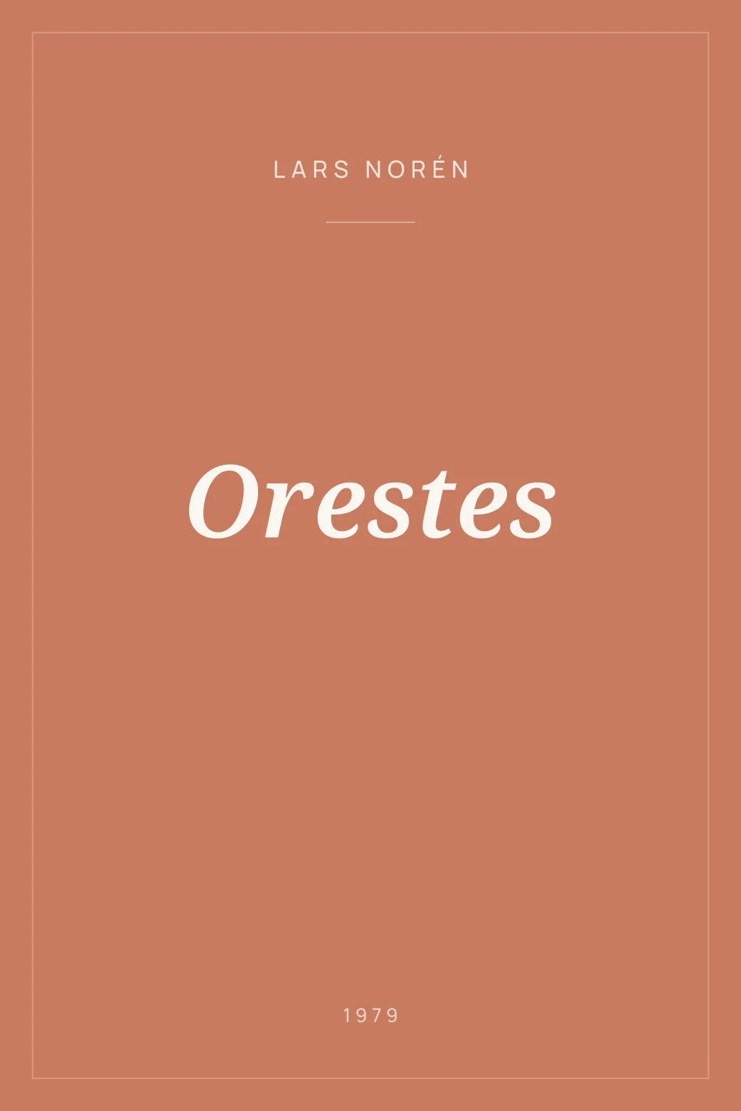 Portada de Orestes