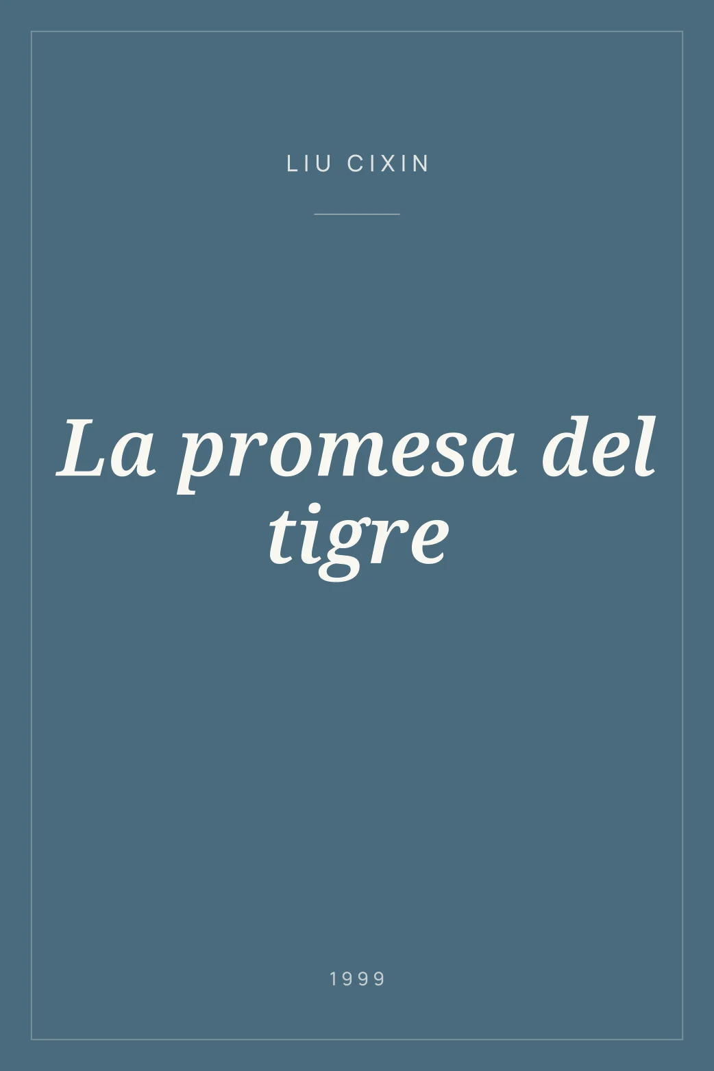 Portada de La promesa del tigre
