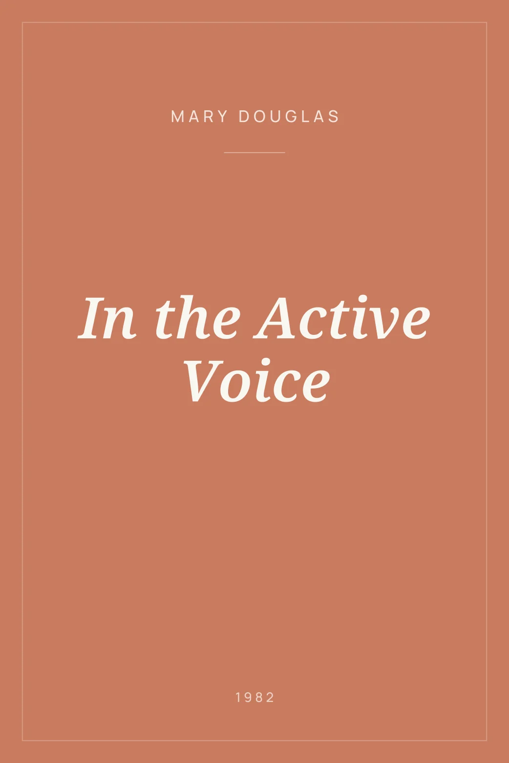 Portada de In the Active Voice