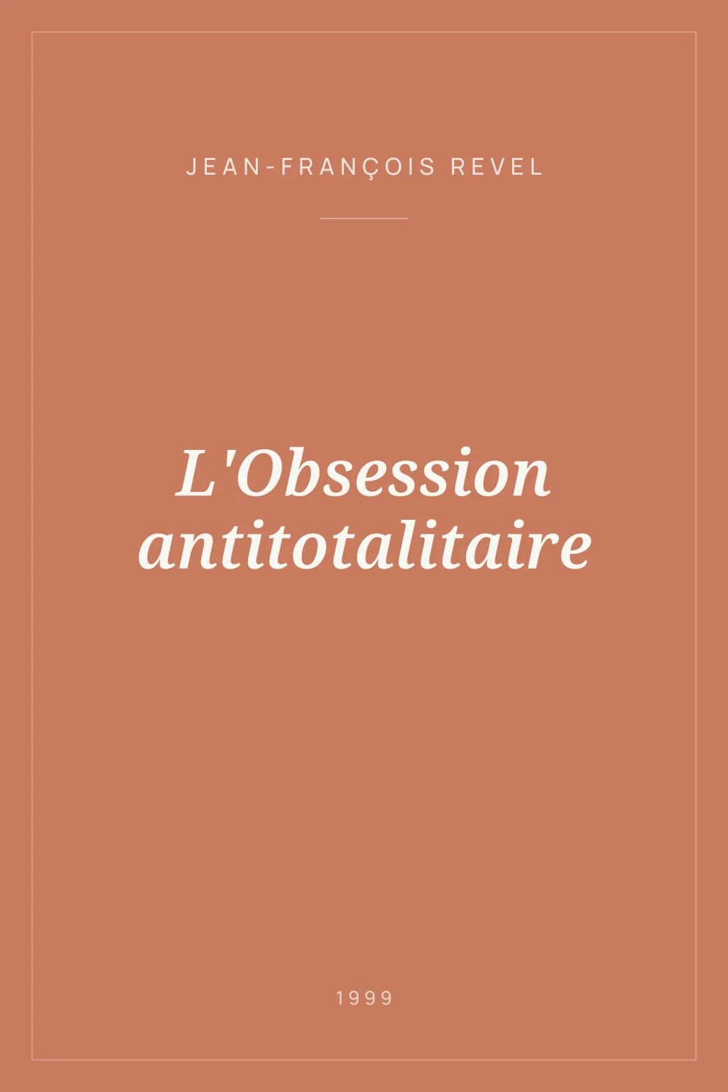 Portada de L'Obsession antitotalitaire