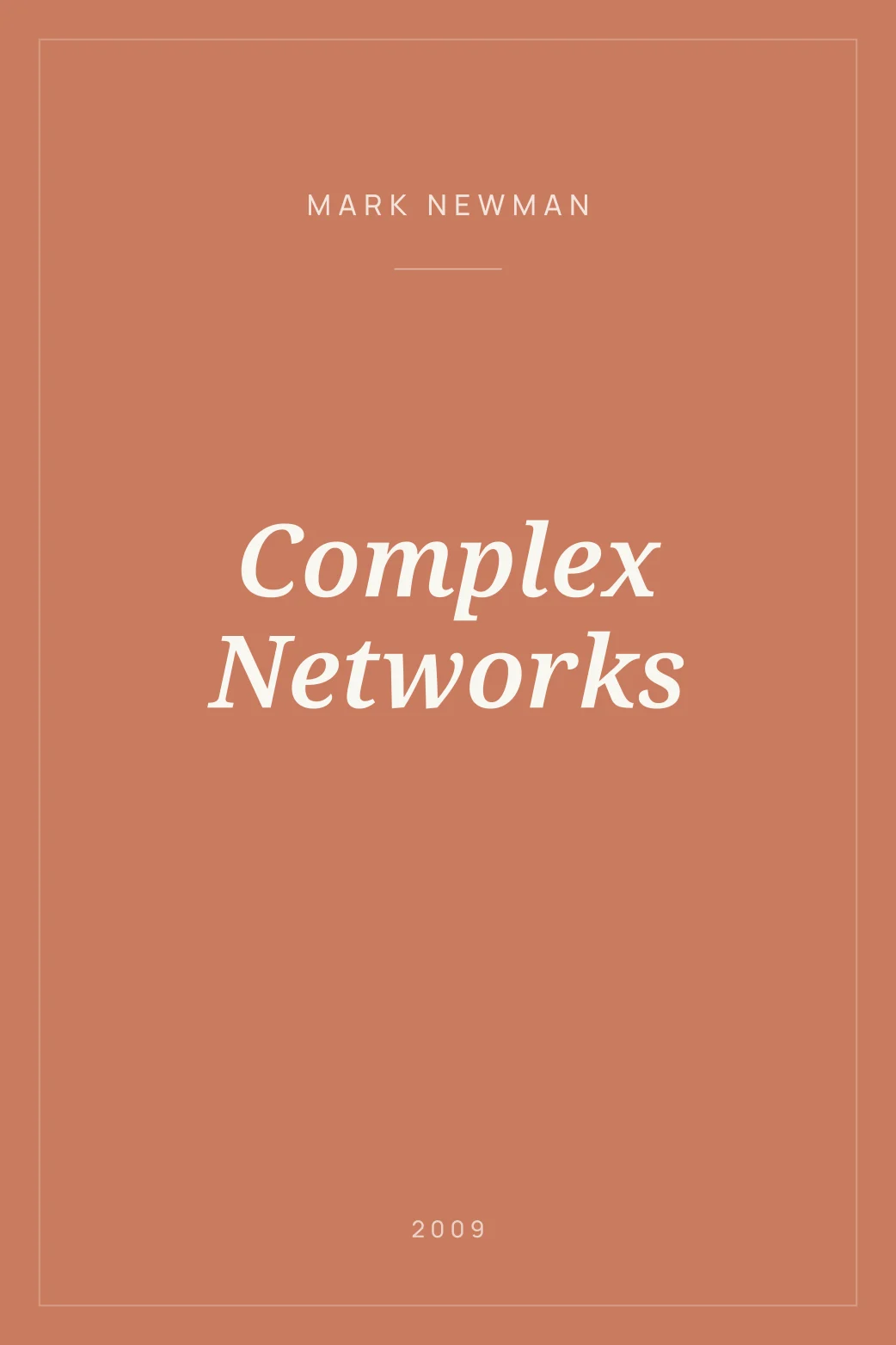 Portada de Complex Networks