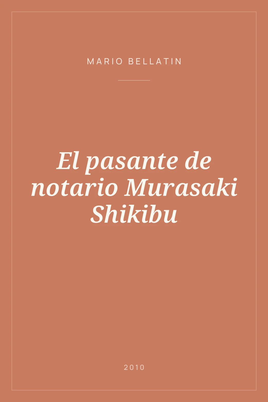 Portada de El pasante de notario Murasaki Shikibu