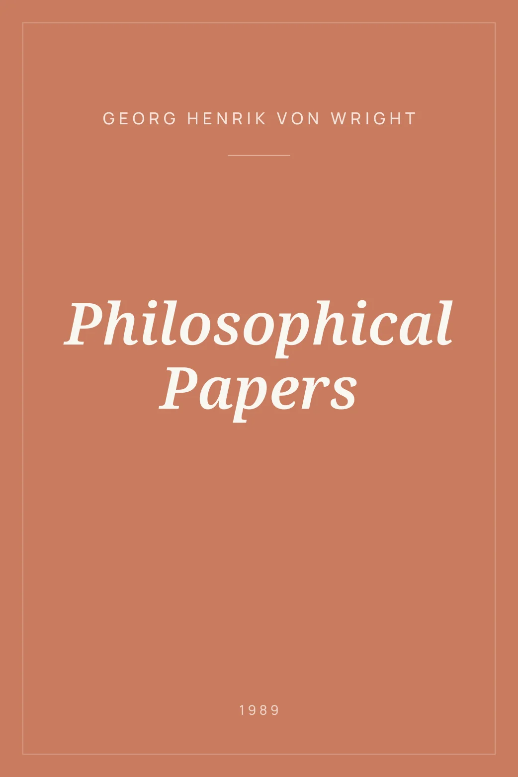 Portada de Philosophical Papers