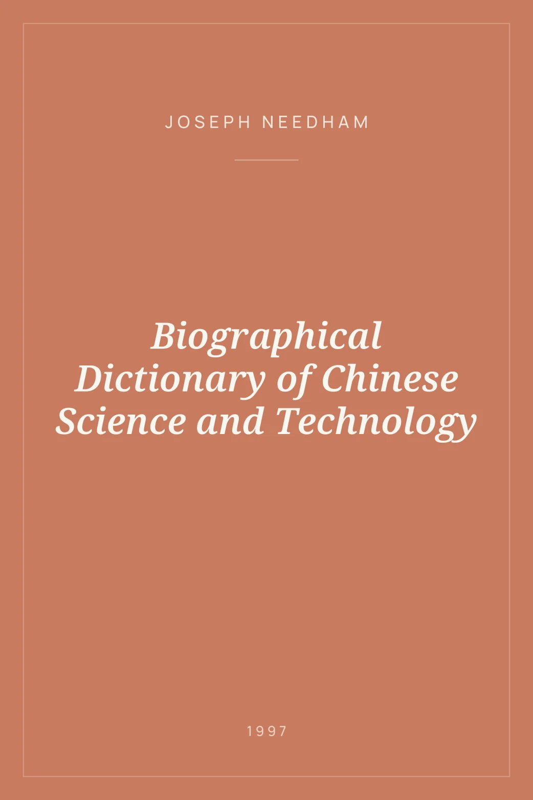 Portada de Biographical Dictionary of Chinese Science and Technology