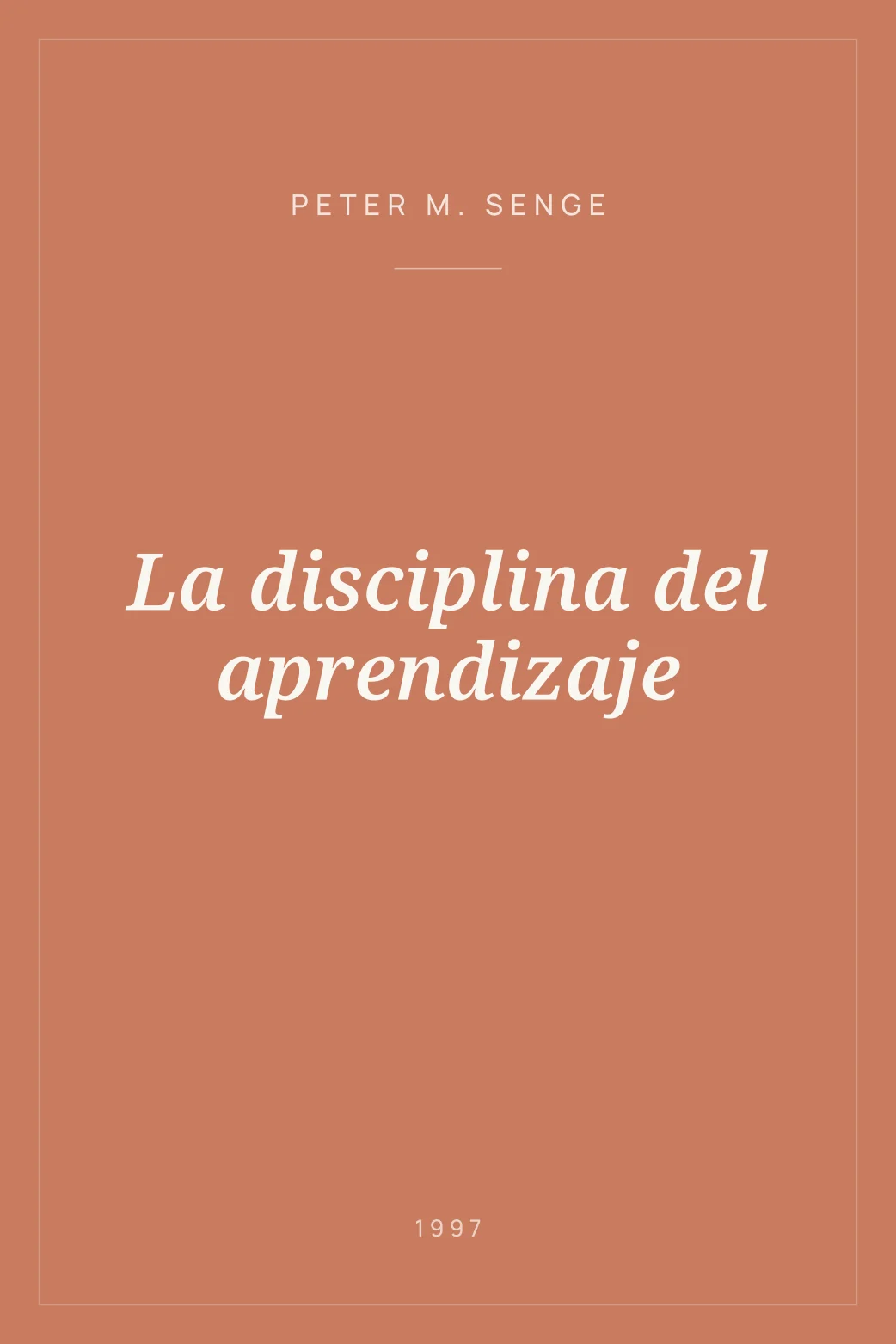 Portada de La disciplina del aprendizaje