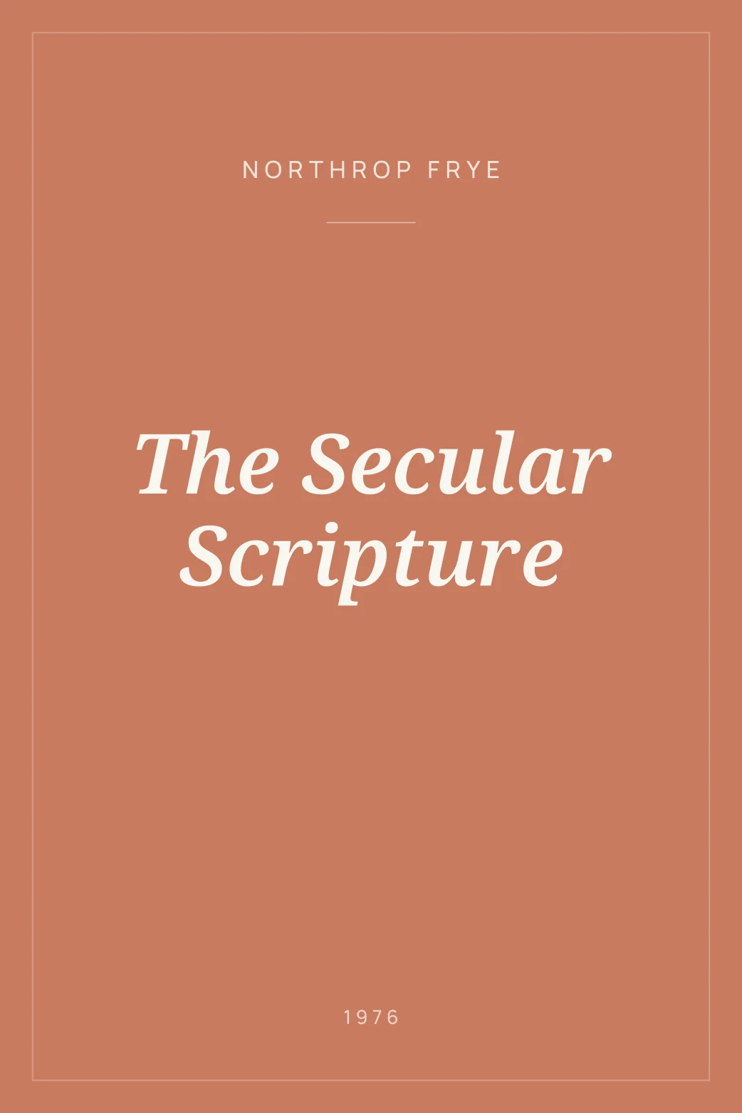 Portada de The Secular Scripture