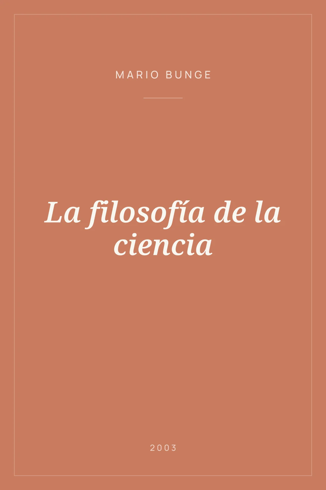 Portada de La filosofía de la ciencia
