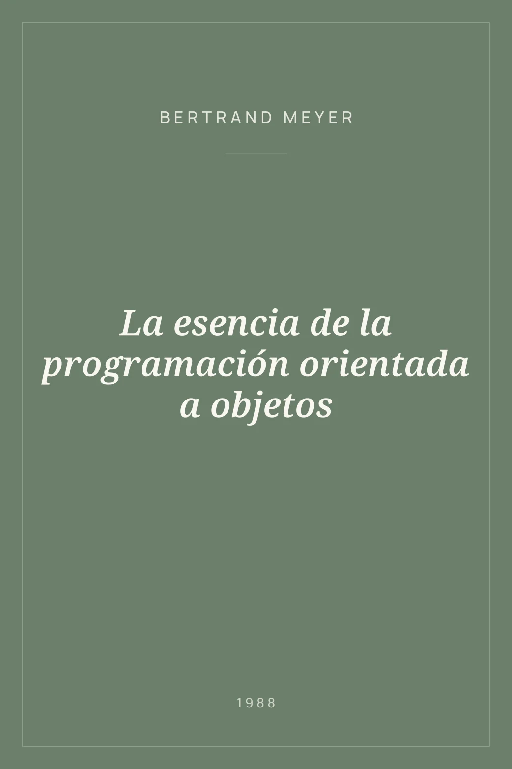 Portada de La esencia de la programación orientada a objetos