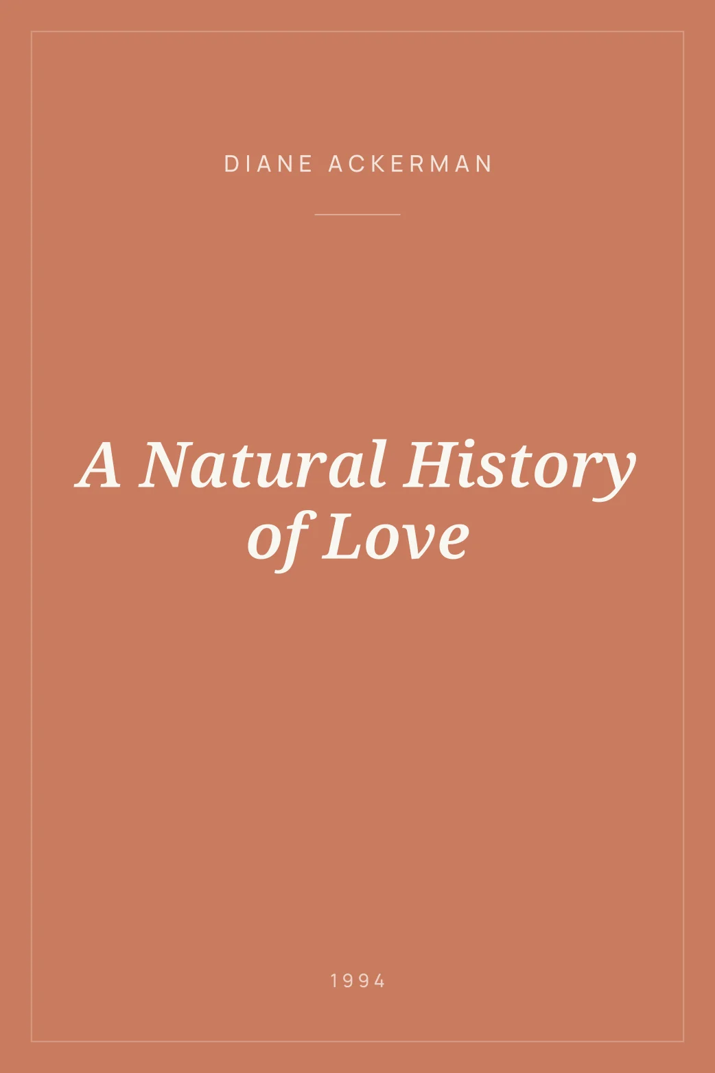 Portada de A Natural History of Love