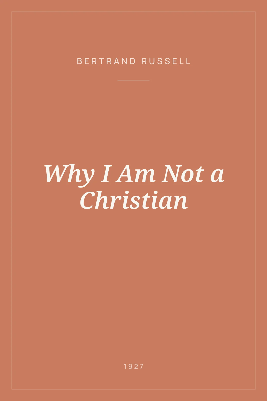 Portada de Why I Am Not a Christian