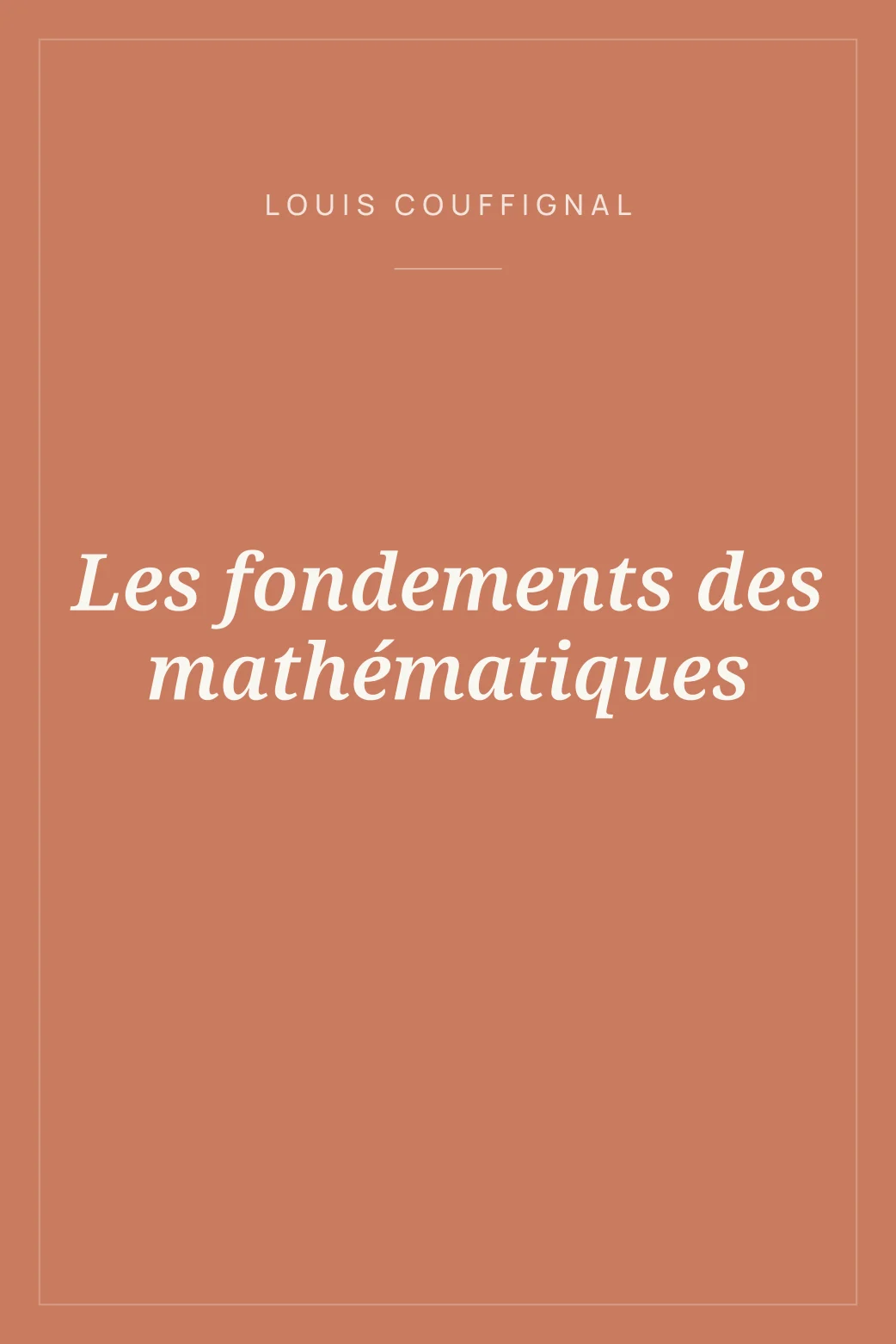 Portada de Les fondements des mathématiques