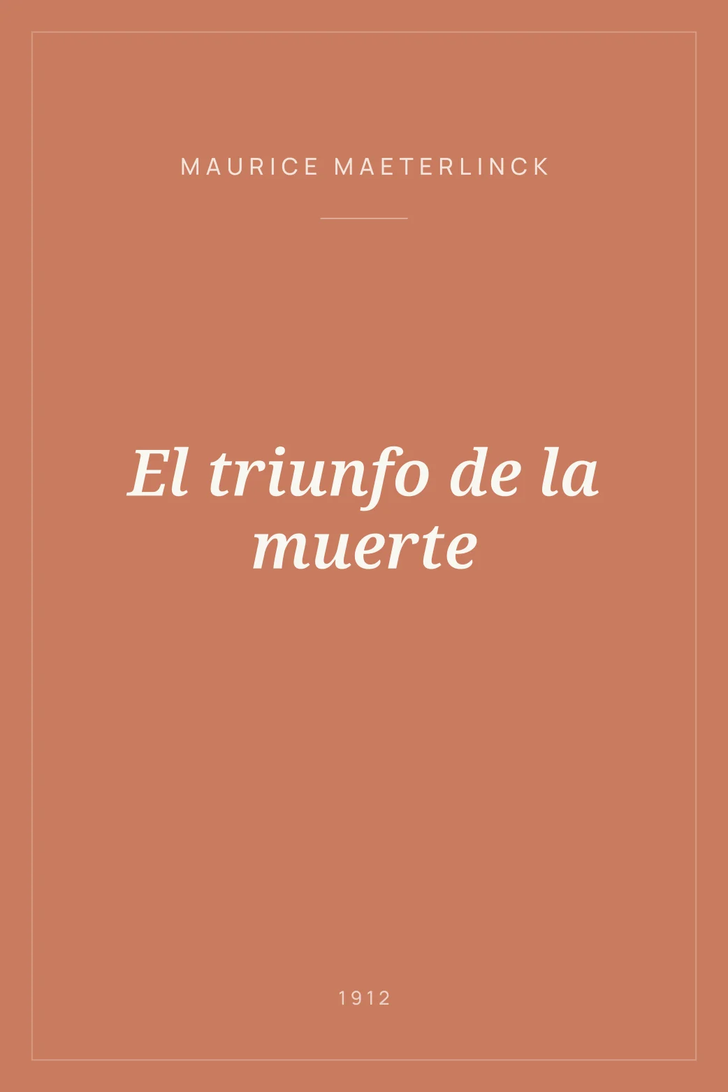 Portada de El triunfo de la muerte