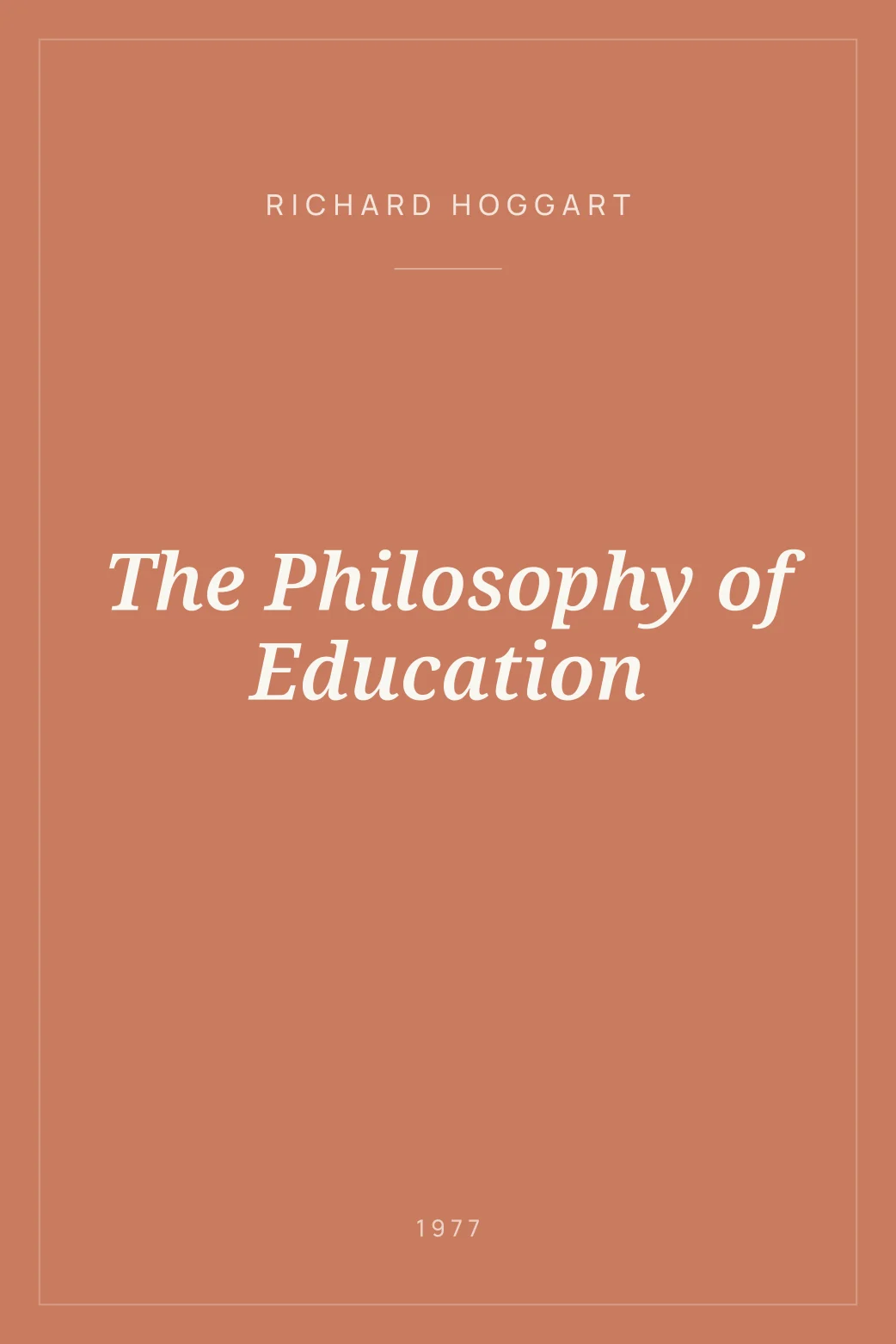 Portada de The Philosophy of Education