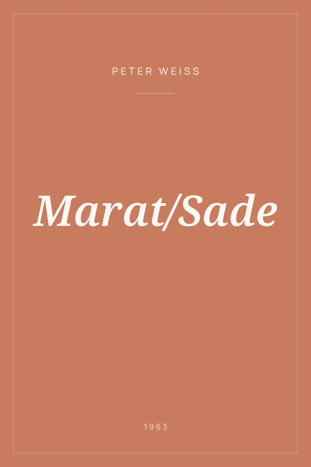 Portada de Marat/Sade